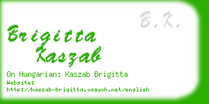 brigitta kaszab business card